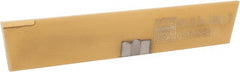 Made in USA - 1/8 Inch Wide x 1-1/8 Inch High x 6-1/2 Inch Long, Tapered Blade, Cutoff Blade - C6 Grade, TiN Coated - Exact Tooling