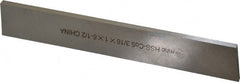 Interstate - 3/16 Inch Wide x 1 Inch High x 6-1/2 Inch Long, Parallel Cutoff Blade - M35 Grade, Bright Finish - Exact Tooling
