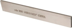 Interstate - 1/8 Inch Wide x 11/16 Inch High x 5 Inch Long, Parallel Blade, Cutoff Blade - M2 Grade, Bright Finish - Exact Tooling