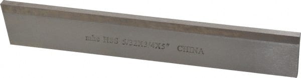 Interstate - 5/32 Inch Wide x 3/4 Inch High x 5 Inch Long, Parallel Blade, Cutoff Blade - M2 Grade, Bright Finish - Exact Tooling
