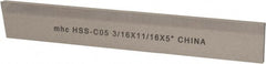 Interstate - 1/8 Inch Wide x 1-1/8 Inch High x 6-1/2 Inch Long, Parallel Blade, Cutoff Blade - M35 Grade, Bright Finish - Exact Tooling