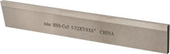 Interstate - 5/32 Inch Wide x 7/8 Inch High x 6 Inch Long, Parallel Blade, Cutoff Blade - M35 Grade, Bright Finish - Exact Tooling