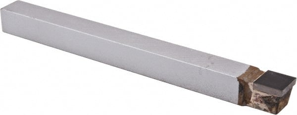 Accupro - 1/2 x 1/2" Shank, Square Nose Single Point Tool Bit - C-500, Grade Micrograin - Exact Tooling