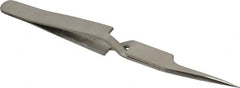 Value Collection - 4-3/4" OAL N5A Reverse Action Tweezers - Long Fine Offset Point - Exact Tooling