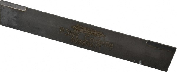 Accupro - 3/32 Inch Wide x 11/16 Inch High x 5 Inch Long, Parallel Blade, Cutoff Blade - Micrograin Grade, Bright Finish - Exact Tooling