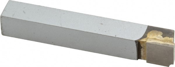 Accupro - 2-1/2 Inch Long, 1/16 Inch Radius, Left Hand, Concave, RAL Style Radius Cutting Tool Bit - 3/8 Inch Long Tip, 3/32 Inch Thick, 3/8 Inch Shank Square, Carbide Tip - Exact Tooling