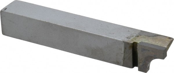 Accupro - 2-1/2 Inch Long, 7/32 Inch Radius, Left Hand, Concave, RAL Style Radius Cutting Tool Bit - 3/8 Inch Long Tip, 3/32 Inch Thick, 3/8 Inch Shank Square, Carbide Tip - Exact Tooling