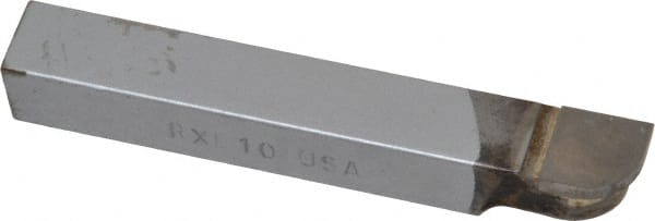 Accupro - 3-1/2 Inch Long, 5/16 Inch Radius, Left Hand, Convex, RXL Style Radius Cutting Tool Bit - 1/2 Inch Long Tip, 1/8 Inch Thick, 1/2 Inch Shank Square, Carbide Tip - Exact Tooling