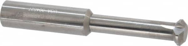 Accupro - 0.36" Cutter Head Diam, 1/32" Flat Width, 2-1/2" OAL, Solid Carbide, Single Right Hand Back Chamfer - Exact Tooling