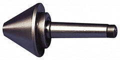 Value Collection - MT4 Taper Shank, 4.9" Head Diam Live Center - 1,200 Max RPM, 35mm Point Diam, 185mm Point Length, 1,400 Lb Max Workpc, Bull Nose Point - Exact Tooling