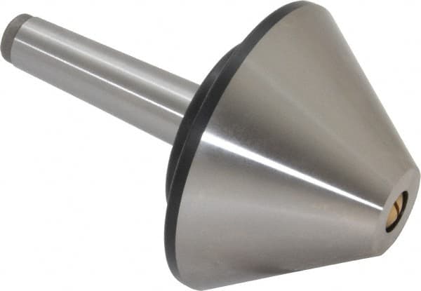 Value Collection - MT3 Taper Shank, 4.2" Head Diam Live Center - 1,200 Max RPM, 32mm Point Diam, 160mm Point Length, 800 Lb Max Workpc, Bull Nose Point - Exact Tooling