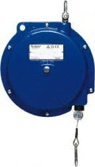 Aero-Motive - 7 Lb Load Capacity, 8' Travel Distance, Tool Balancer - Steel Cable, Cast Aluminum Housing, Tension Adjustment, Locking Mechanism - Exact Tooling