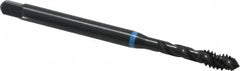 Emuge - #10-24 UNC 3 Flute 2B Modified Bottoming Spiral Flute Tap - Cobalt, Oxide Finish, 2.756" OAL, Right Hand Flute, Right Hand Thread, Series Enorm-VA - Exact Tooling