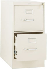 Hon - 26" Wide x 29" High x 26-1/2" Deep, 2 Drawer Vertical File with Lock - Steel, Putty - Exact Tooling