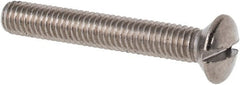 Value Collection - M3x0.50 Metric Coarse, 20mm OAL Slotted Drive Machine Screw - Oval Head, Grade 316 & A4 Stainless Steel, Uncoated, Without Washer - Exact Tooling