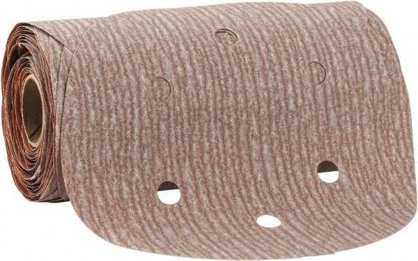 Norton - 6" Diam, 280 Grit Aluminum Oxide Adhesive PSA Disc - Very Fine Grade, Natural, B Weighted Backing, Flexible - Exact Tooling