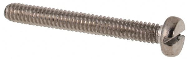 Value Collection - M2x0.40 Metric Coarse, 16mm Length Under Head Slotted Drive Machine Screw - Fillister Head, Grade 316 & A4 Stainless Steel, Uncoated, Without Washer - Exact Tooling