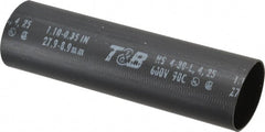 Thomas & Betts - 5" Long, 3:1, Polyolefin Heat Shrink Electrical Tubing - Black - Exact Tooling