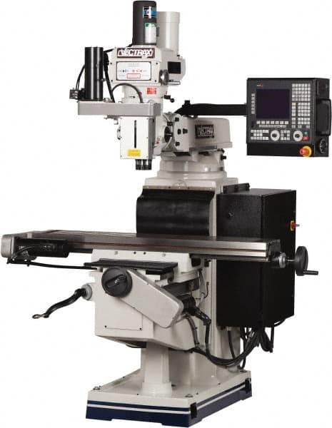 Vectrax - 54" Long x 10" Wide, 3 Phase Fagor 3 Axis 8055i CNC Milling Machine - Variable Speed Pulley Control, NT40 Taper, 5 hp - Exact Tooling