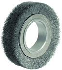 4" Diameter - 2" Arbor Hole - Crimped Steel Wire Straight Wheel - Exact Tooling