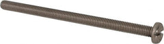 Value Collection - M6x1.00 Metric Coarse, 100mm Length Under Head Slotted Drive Machine Screw - Pan Head, Grade 316 & A4 Stainless Steel, Uncoated, Without Washer - Exact Tooling