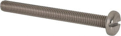 Value Collection - M8x1.25 Metric Coarse, 80mm Length Under Head Slotted Drive Machine Screw - Pan Head, Grade 316 & A4 Stainless Steel, Uncoated, Without Washer - Exact Tooling