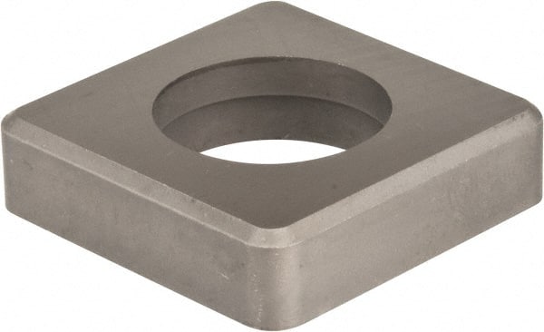 Made in USA - 1" Inscribed Circle, Square Shim for Indexables - Carbide, 1/4" Thick, ISSN Shim Style, Negative Rake - Exact Tooling