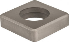 Made in USA - 1" Inscribed Circle, Square Shim for Indexables - Carbide, 1/4" Thick, ISSN Shim Style, Negative Rake - Exact Tooling