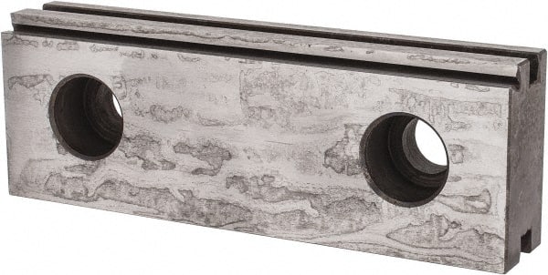 Kurt - 1 Piece Vise Jaw Plate - Steel, 3.969" Long, 0.672" Wide, 1.374" High - Exact Tooling