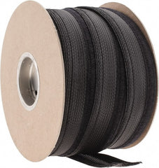 Techflex - Black Braided Cable Sleeve - 100' Coil Length, -103 to 257°F - Exact Tooling