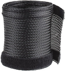 Techflex - Black Braided Cable Sleeve - 3' Coil Length, -103 to 257°F - Exact Tooling