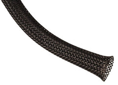 Techflex - Black Braided Expandable Cable Sleeve - 50' Coil Length, -103 to 257°F - Exact Tooling