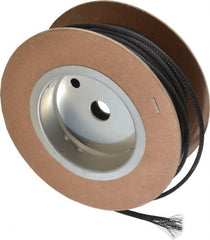 Techflex - Black Braided Expandable Cable Sleeve - 100' Coil Length, -103 to 257°F - Exact Tooling