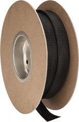 Techflex - Black Braided Expandable Cable Sleeve - 50' Coil Length, -103 to 257°F - Exact Tooling