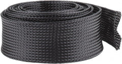 Techflex - Black Braided Expandable Cable Sleeve - 10' Coil Length, -103 to 257°F - Exact Tooling