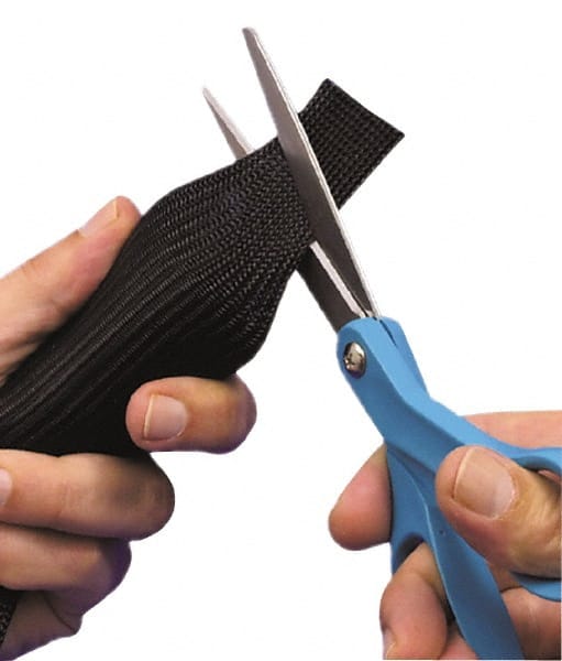 Techflex - Black Braided Expandable Cable Sleeve - 250' Coil Length, -103 to 257°F - Exact Tooling