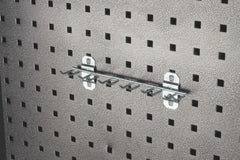 Triton - 1-13/32" Long Multi-Prong Tool/Wrench Holder Pegboard Hook - 1-1/2" Projection, Steel - Exact Tooling
