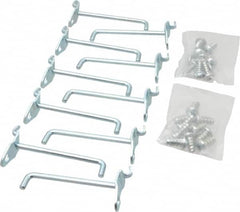 Triton - 3/16" Diam, 2-3/4" Long Single Angled End Pegboard Hook - 3-3/8" Projection, 90° Bend, 1/2" Bend Length, Steel - Exact Tooling