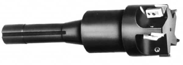 APT - 1" Cutting Diam, 3/4" Shank Diam, 1" Max Depth of Cut, Straight Shank Indexable Copy End Mill - 1 Insert, RPG 42 Insert, EMLR Toolholder - Exact Tooling