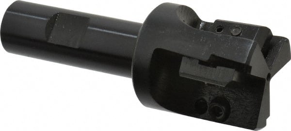 APT - 1-1/2" Cut Diam, 0.65" Max Depth of Cut, 3/4" Shank Diam, 3-7/8" OAL, Indexable Square Shoulder End Mill - TPC 32..., TPG 32., TPU 32. Inserts, Weldon Shank, 90° Lead Angle, Series Tri-Dex - Exact Tooling