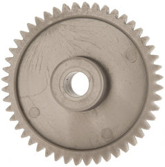 Made in USA - 48 Pitch, 2" Pitch Diam, 2.083" OD, 48 Tooth Spur Gear - 1/4" Face Width, 5/16" Bore Diam, 43/64" Hub Diam, 20° Pressure Angle, Acetal - Exact Tooling