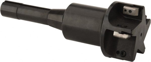 APT - 3" Cut Diam, 0.65" Max Depth of Cut, 8-1/4" OAL, Indexable Square Shoulder End Mill - TPC 32..., TPG 32., TPU 32. Inserts, R8 90° Lead Angle, Series Tri-Dex - Exact Tooling