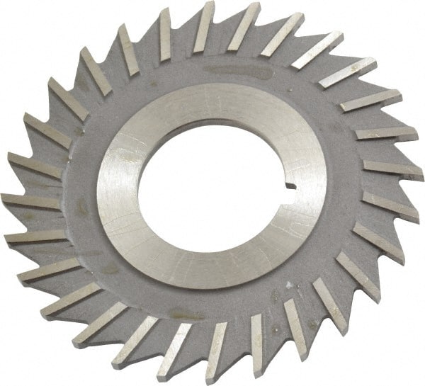 Value Collection - 2-1/2" Blade Diam x 3/32" Blade Thickness, 7/8" Hole, 28 Teeth, High Speed Steel Side Chip Saw - Straight Tooth, Arbor Connection, Uncoated - Exact Tooling