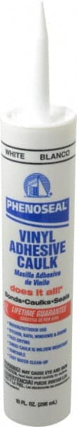 DAP - 10.01 oz Cartridge White Acrylic & Latex Caulk - 180°F Max Operating Temp, 30 min Tack Free Dry Time - Exact Tooling