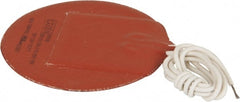 Made in USA - Round, Silicon Rubber, Standard Heat Blanket - 120 Volt, Plain Back, Use with Metal Containers - Exact Tooling
