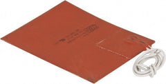 Value Collection - 5" Long x 4" Wide, Rectangular, Silicon Rubber, Standard Heat Blanket - 120 Volt, Plain Back, Use with Metal Containers - Exact Tooling