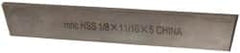 Interstate - 1/8 Inch Wide x 11/16 Inch High x 5 Inch Long, Tapered Cutoff Blade - M35 Grade, Bright Finish - Exact Tooling