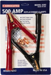 Associated Equipment - 500 Amp Booster Cable Clamp - 1 Black & 1 Red - Exact Tooling
