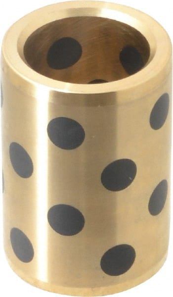 Dayton Lamina - 2" OAL, 1" ID, 1-3/8" Body Diam, Aluminum Bronze, Die & Mold Straight Friction Brushing - Press Fit, Self Lubricating - Exact Tooling