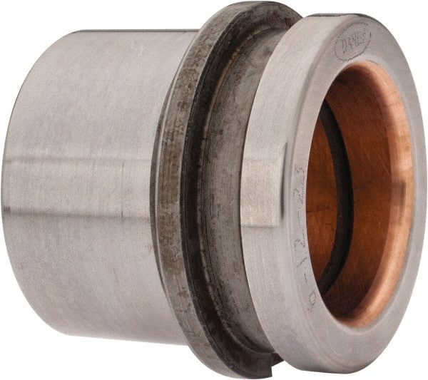 Dayton Lamina - 1-1/2" ID x 2" OAL, Steel, Bronze Plated Die & Mold Shoulder Bushing - Short Shoulder, 2.19" Bottom OD, 2" Top OD, 2.345" Collar OD, 13/16" Under Collar, 1-3/16" Above Collar - Exact Tooling